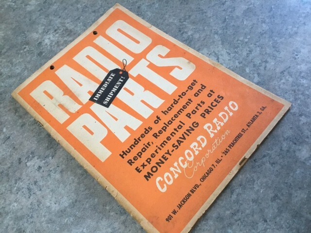 CONCORD RADIO PARTS CATALOG
