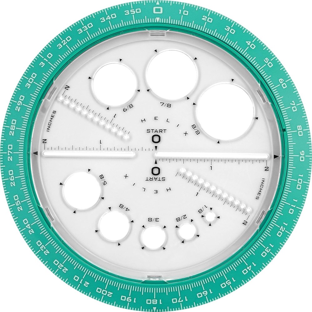 Angle and Circle Maker 6 Inch - Drawing and Drafting Designs Accurately - Pre...