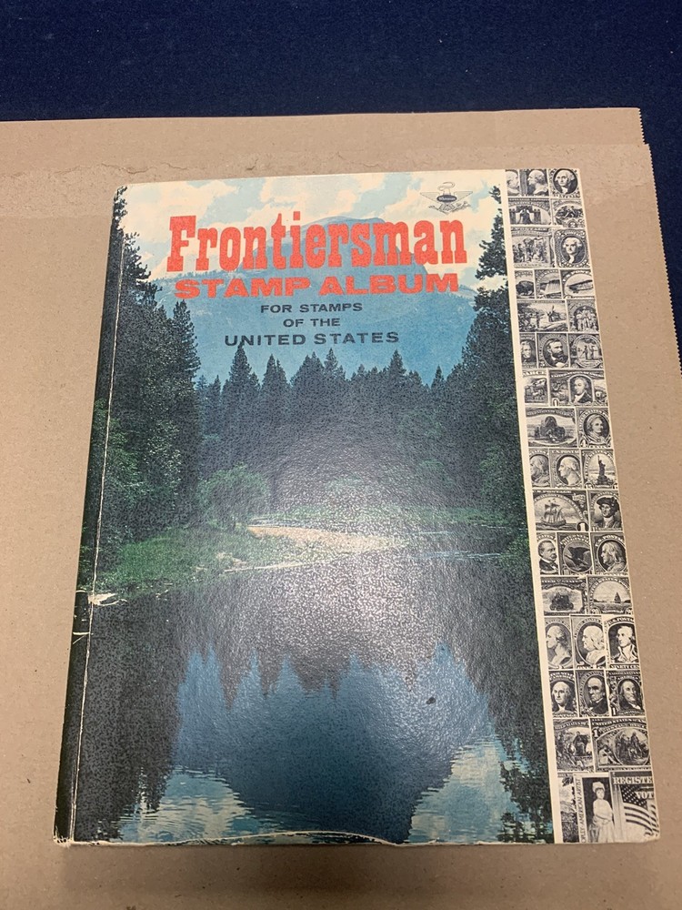 US Stamps Vintage Frontiersman Album - Many US Stamps high $$$ great collection