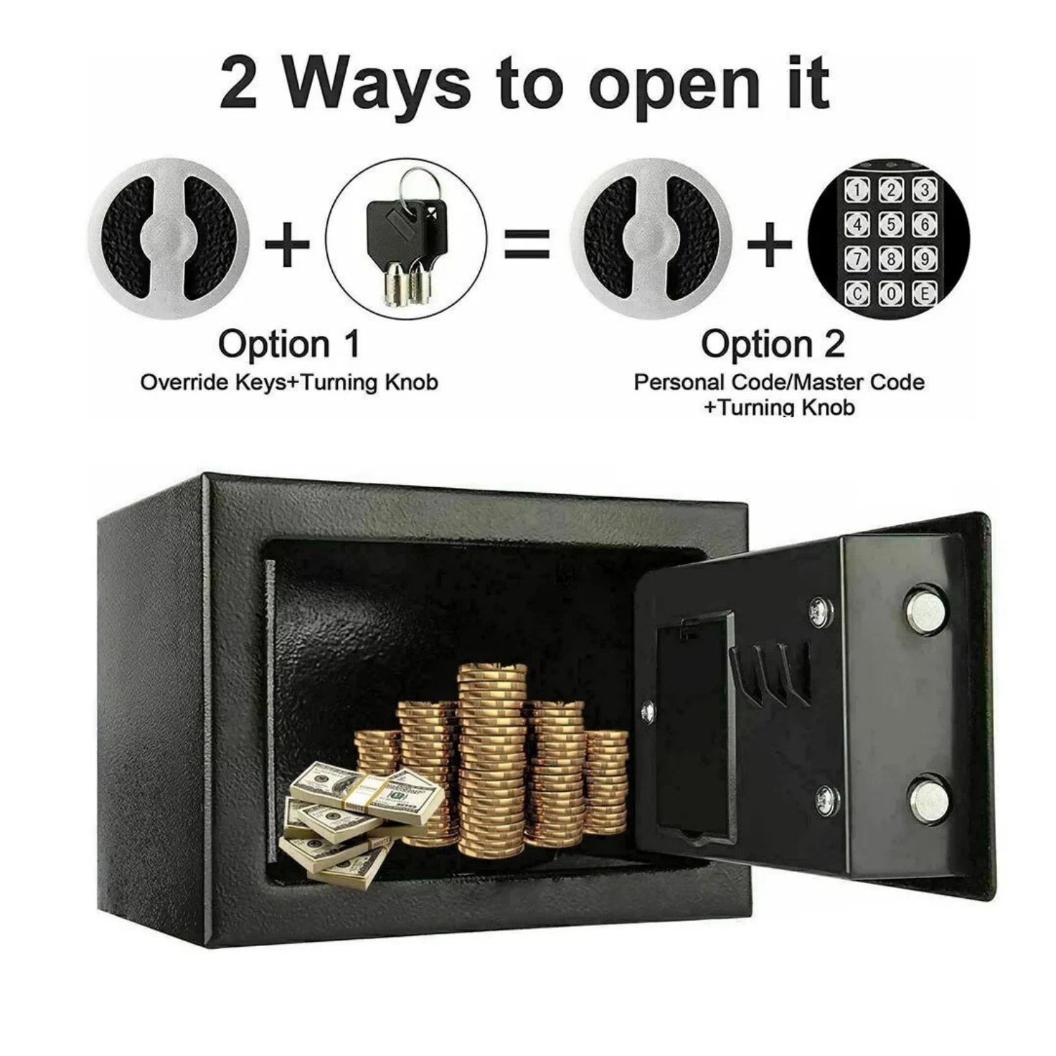 US Security Electronic Digital Safe Box Keypad Lock Jewelry Gun Home Office Cash