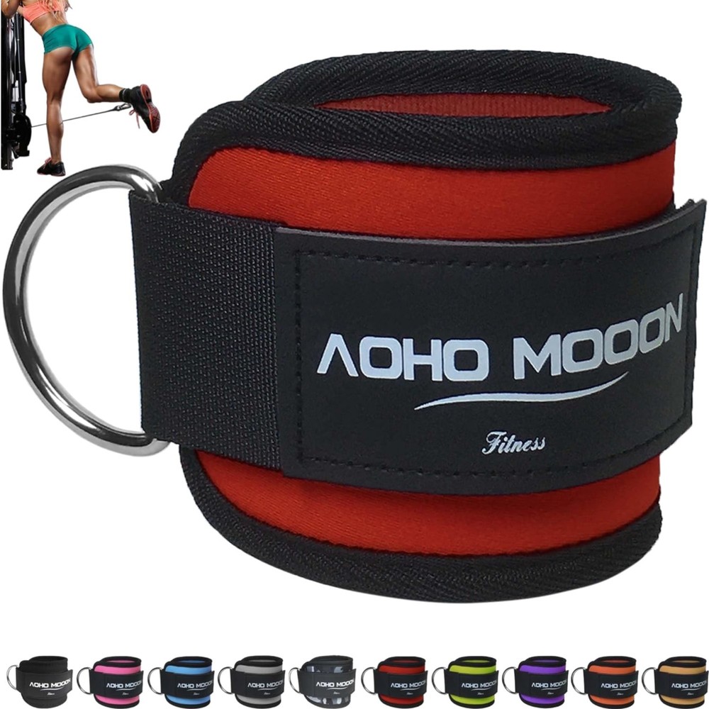 Soft Adjustable Ankle Cuffs for Cable Machines, Ideal for Lower Body Work
