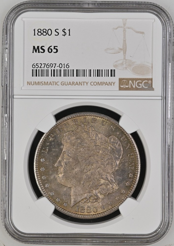 1880 S Morgan Silver Dollar NGC MS-65