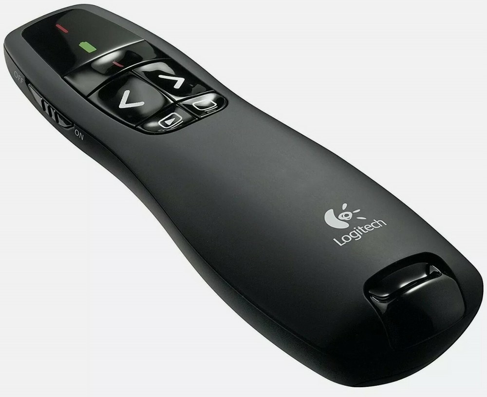 Logitech R400 Wireless Presenter, Laser Pointer with 50ft. Wireless Range, Black