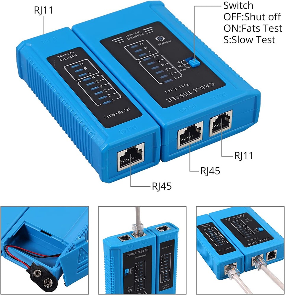 Network Repair Tools Kit LAN RJ45 Cat5e Cat6 Cable Tester Crimping Tool Set Kit