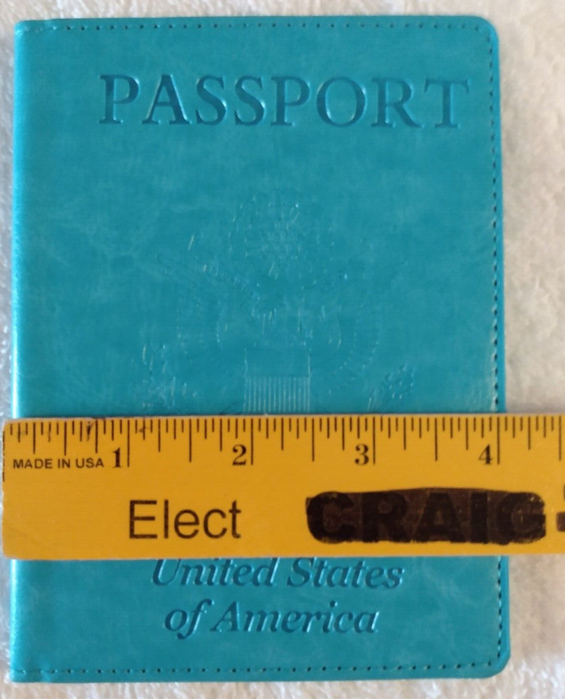 Embossed Passport Holder U.S.A. NEW