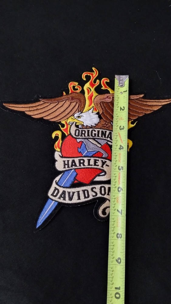HARLEY DAVIDSON EAGLE SWORD THRU HEART LARGE BACK VEST JACKET PATCH