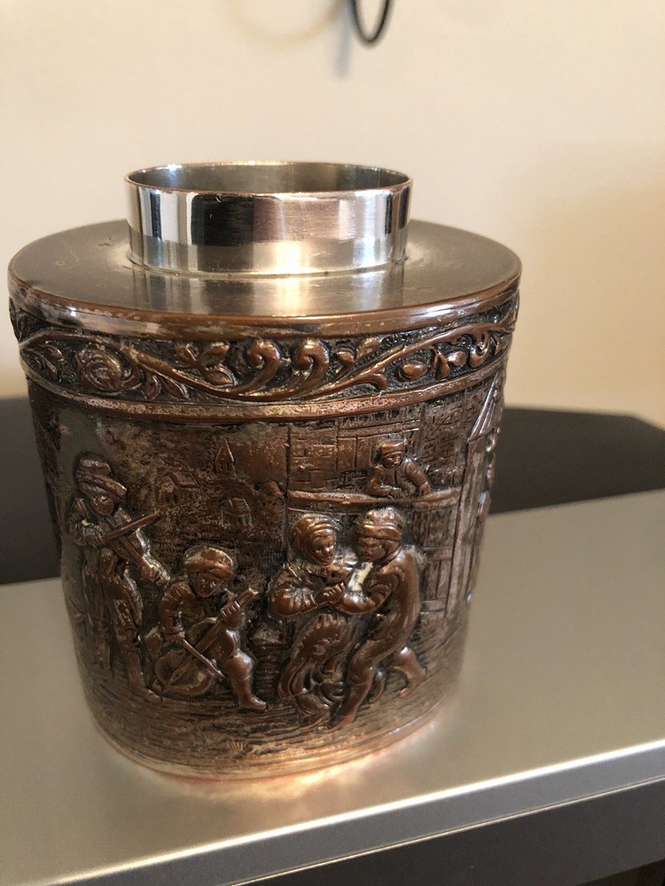 Vintage Ornate Italian Silver Plated Container