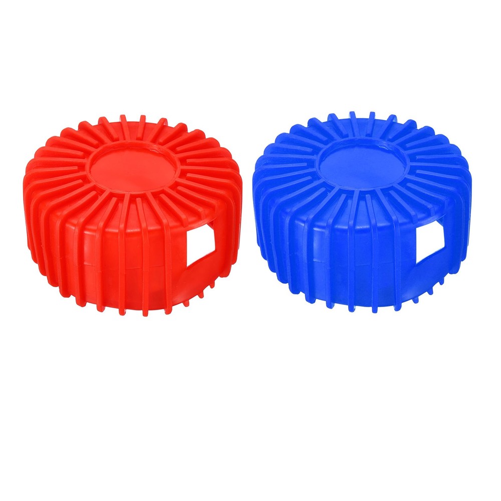 2 PACK Protective Gauge Boots for 2-3/4" Gauge, Red Blue