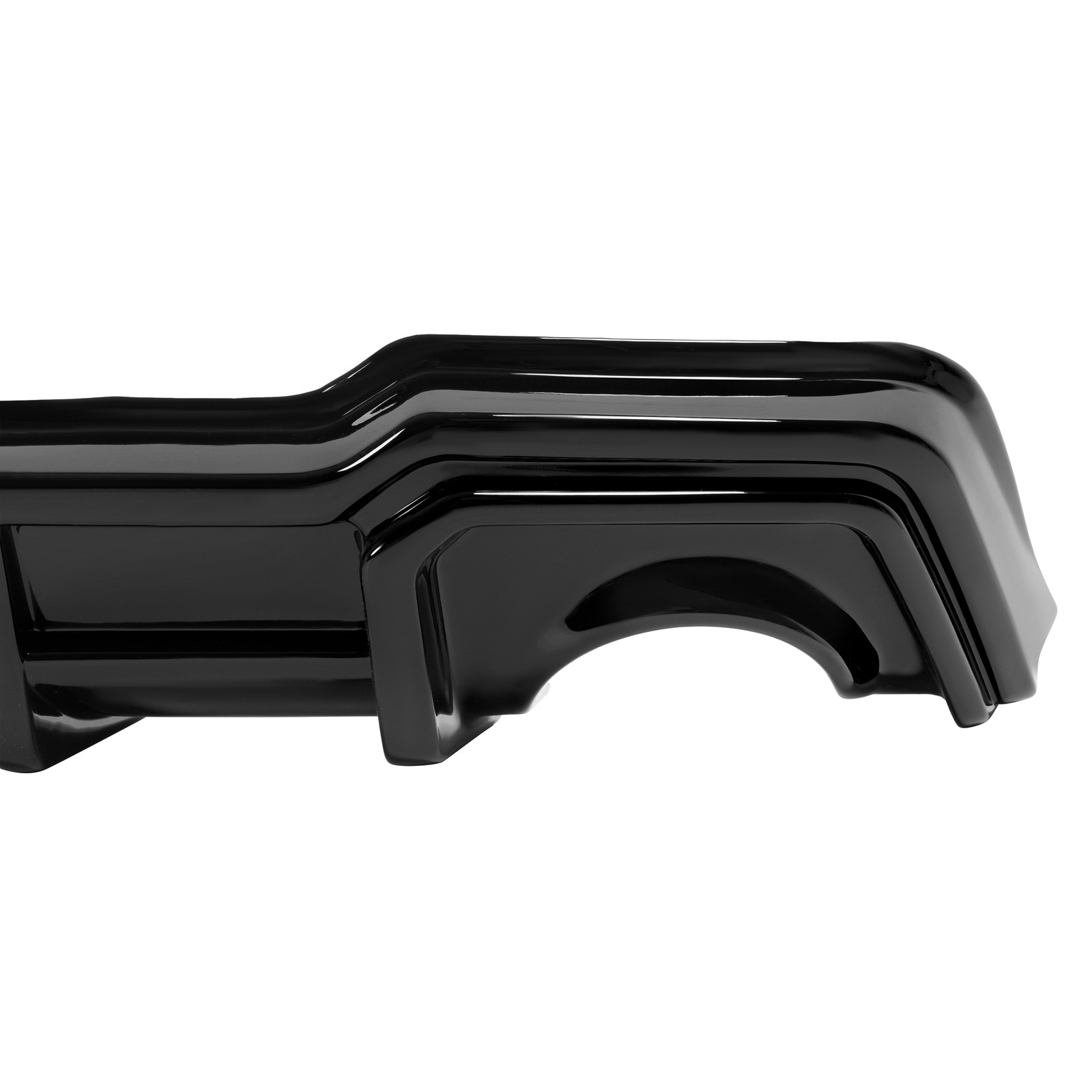 Rear Diffuser + Corner Spats W/LED For 2022-26 Honda Civic Sedan 4Dr Gloss Black