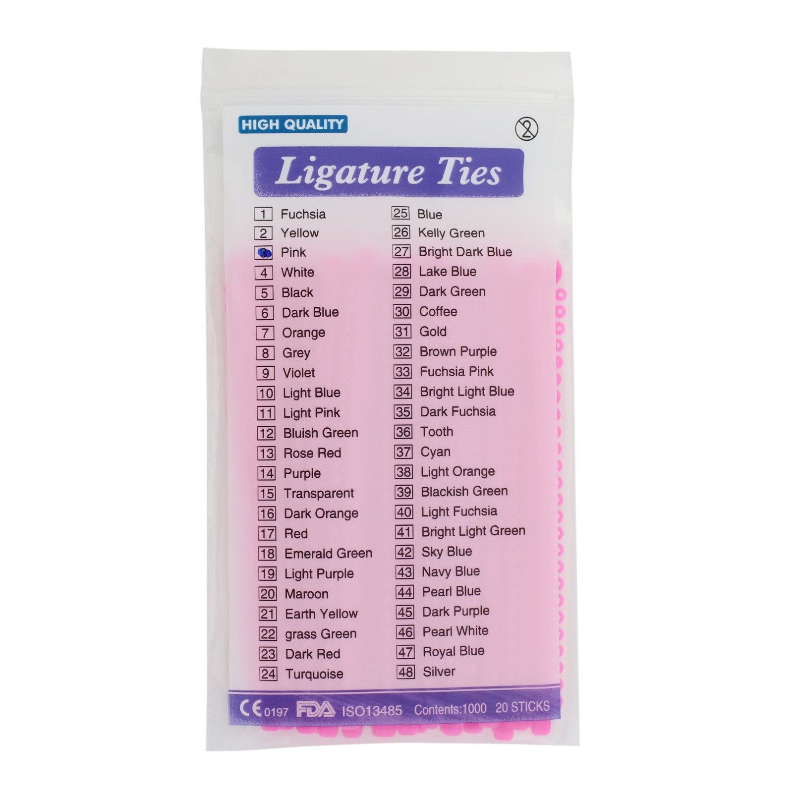 1000pcs Dental Ligature Ties Braces Rubber Bands Orthodontic Elastic 11 Colors