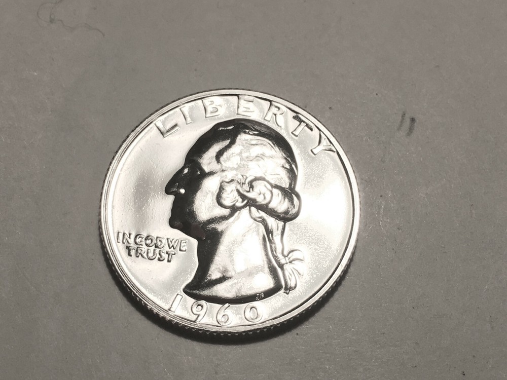 1960 DDR-005 Doubled Die Reverse Ch/Gem Proof Silver Washington Quarter #2