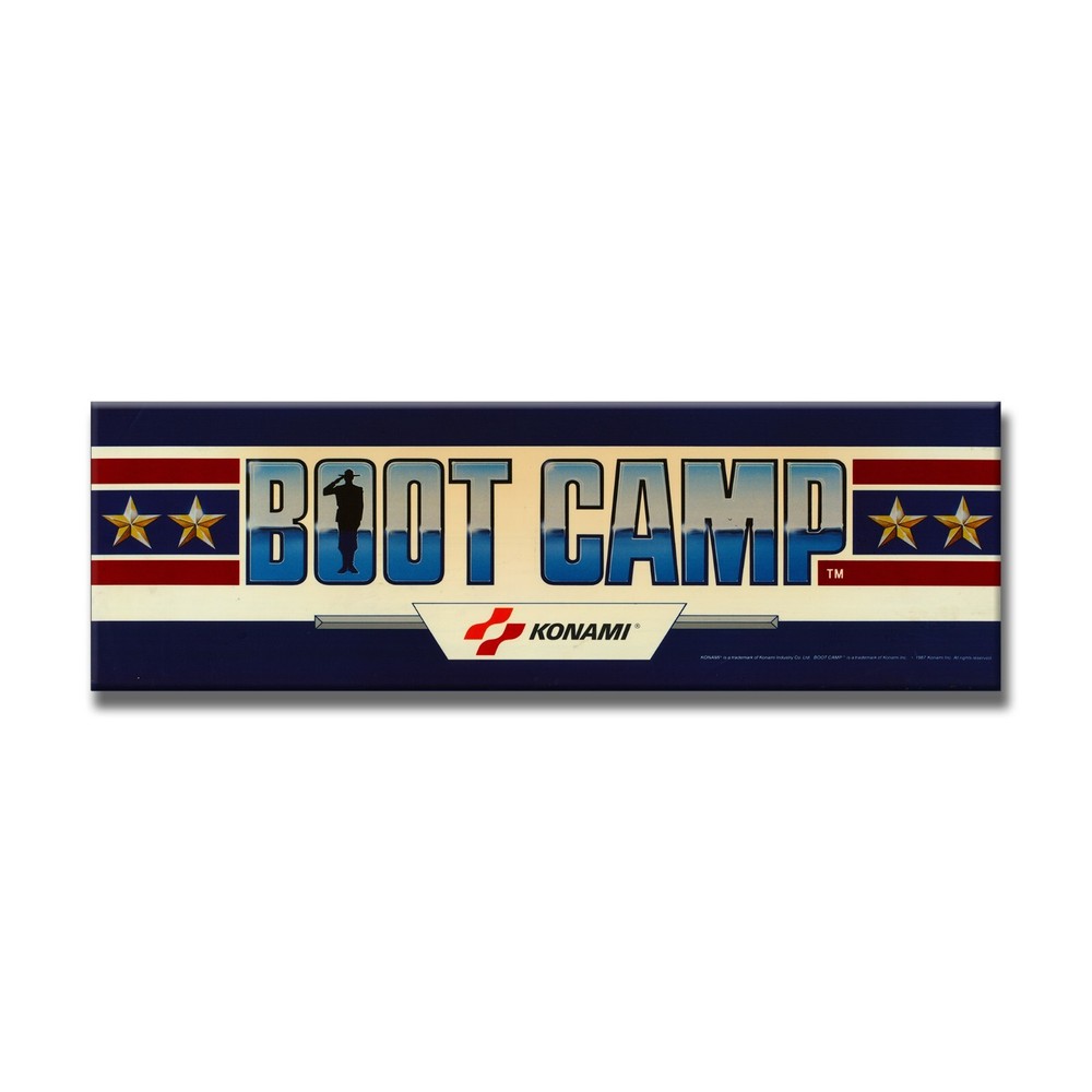 Boot Camp Premium Arcade Marquee Insert Reproduction Header/Backlit Sign