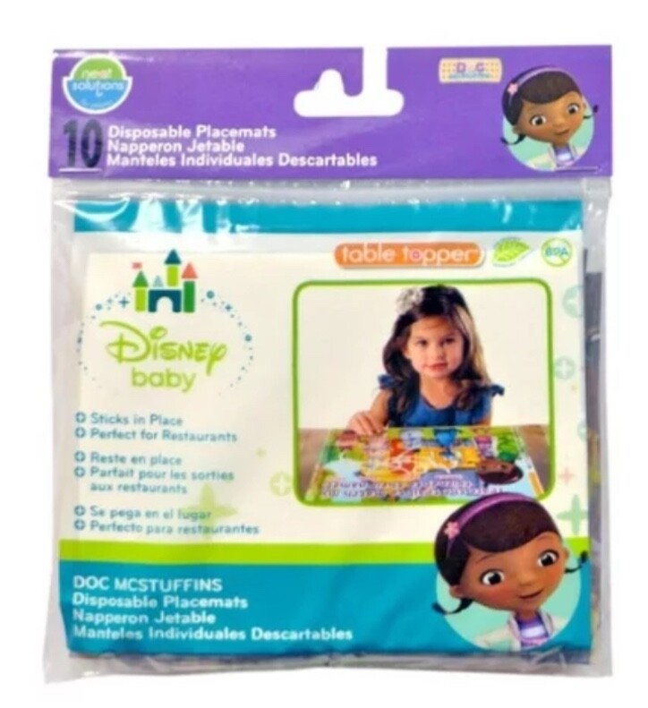 Neat Solutions Disney Doc McStuffin Table Topper Disposable Placemats, 10 Pack