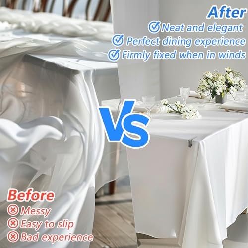 Pack Tablecloth Clips - Rust-Proof Table Cloth Holder Clips for Outdoor & 6