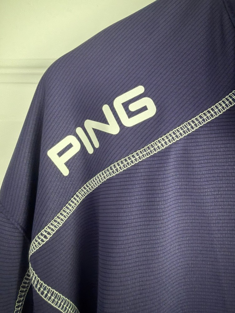 PING SensorCool 1/4 Zip Pullover Mens XL Purple Golf Performance Shirt
