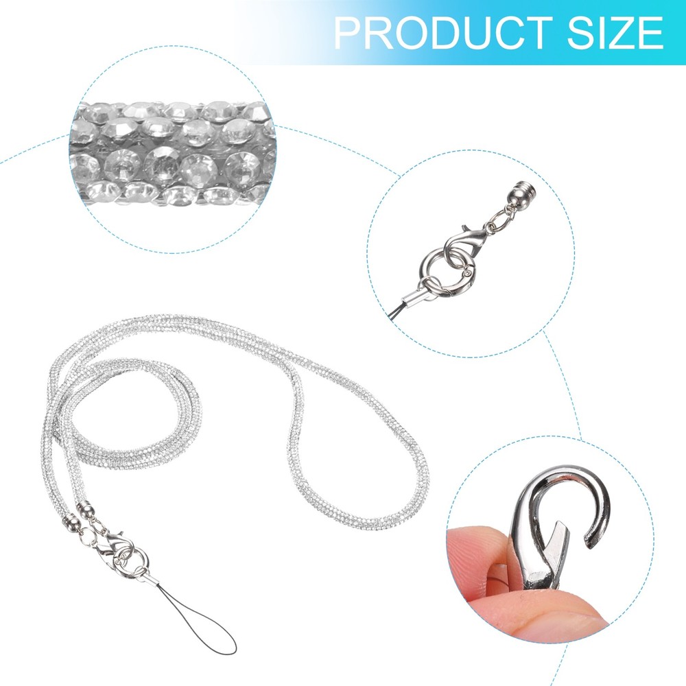 Replacement Purse Straps Crystal Bag Handle Sparkly Replacement Silver Color