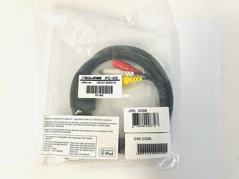 Eclipse IPC-409 iPod Control Cable for AVN4430 Navigation Receiver NEW