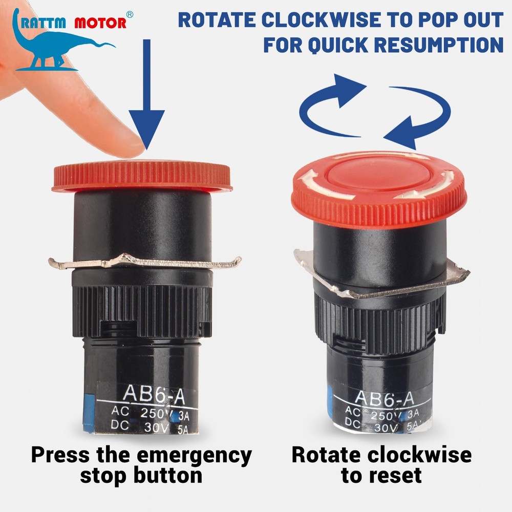 【USA】6x Micro Limit Switches E-Stop Button Set for CNC Router 3018 PRO/MAX/PLUS