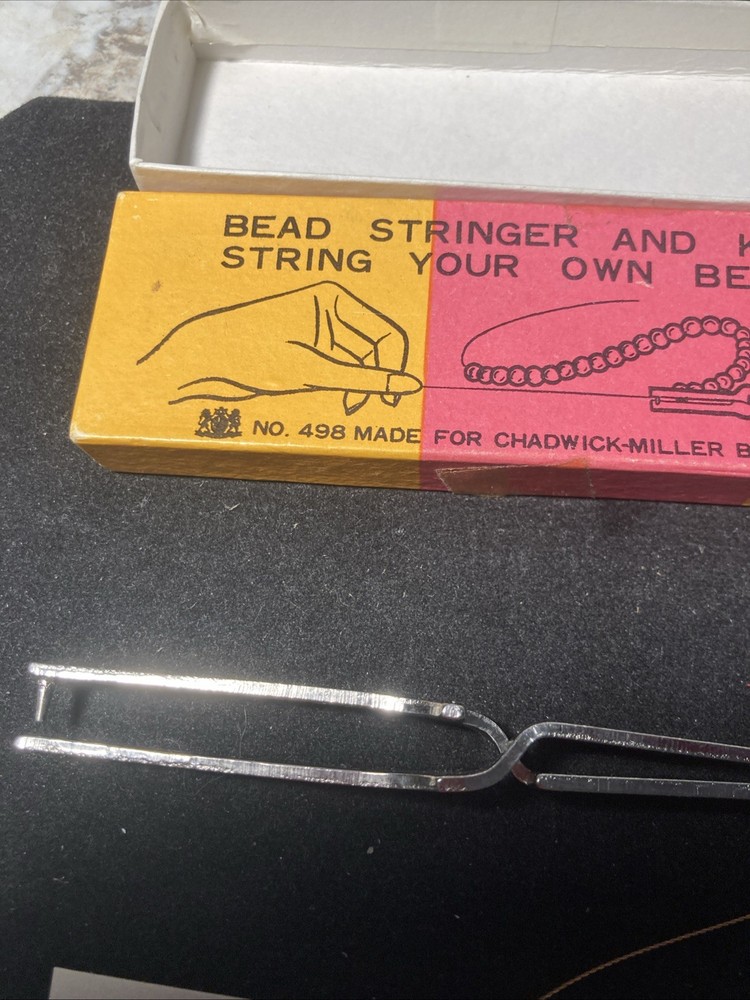 Bead Stringer & Knot Tool + string + instructions + box for Hand Made Jewelry
