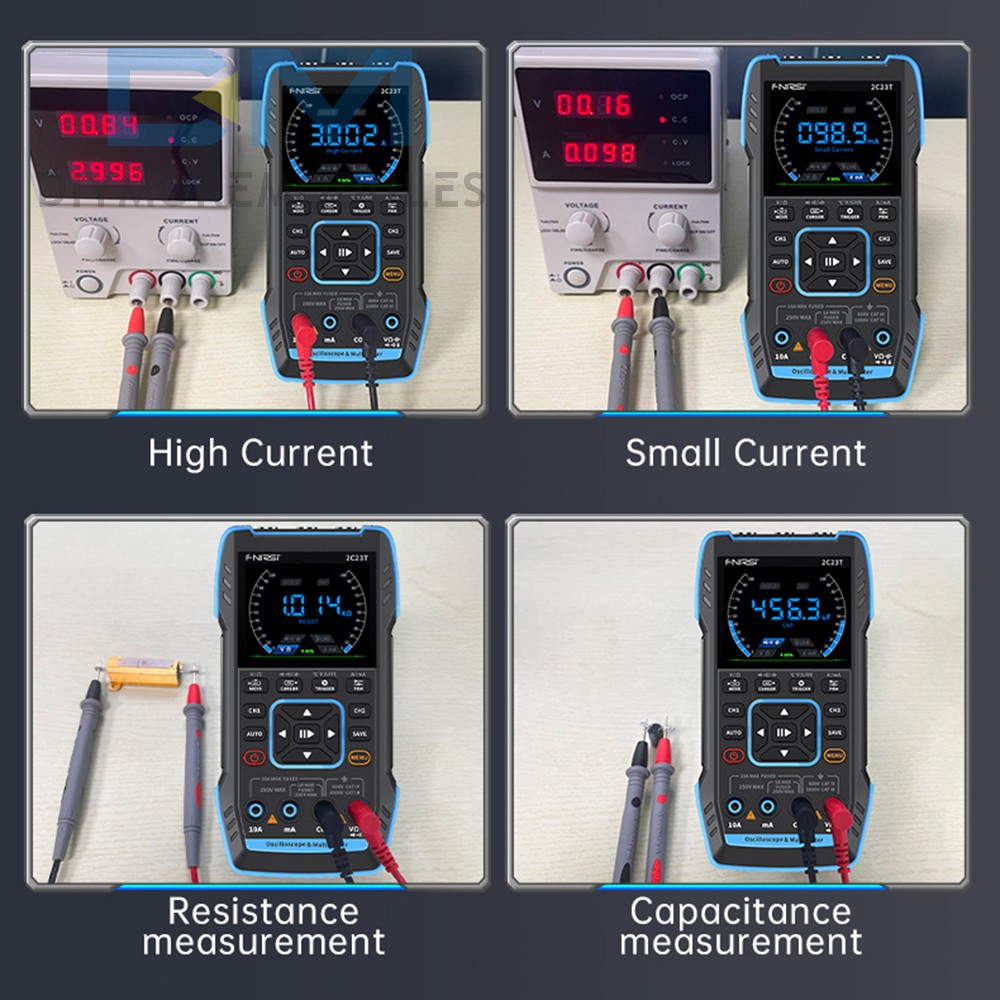 FNIRSI 2C23T Handheld Digital Oscilloscope Multimeter Function Signal Generator