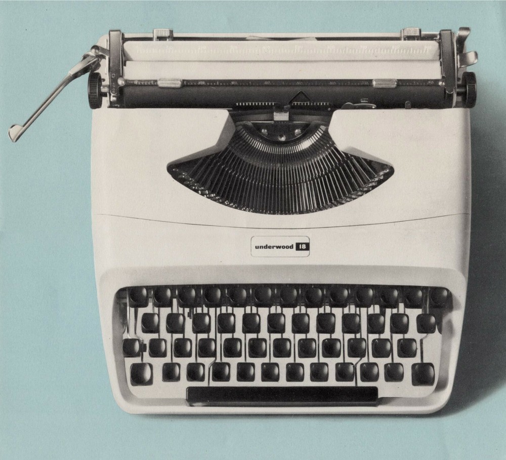 Underwood 18 (Olivetti) Typewriter Instruction Card Guide