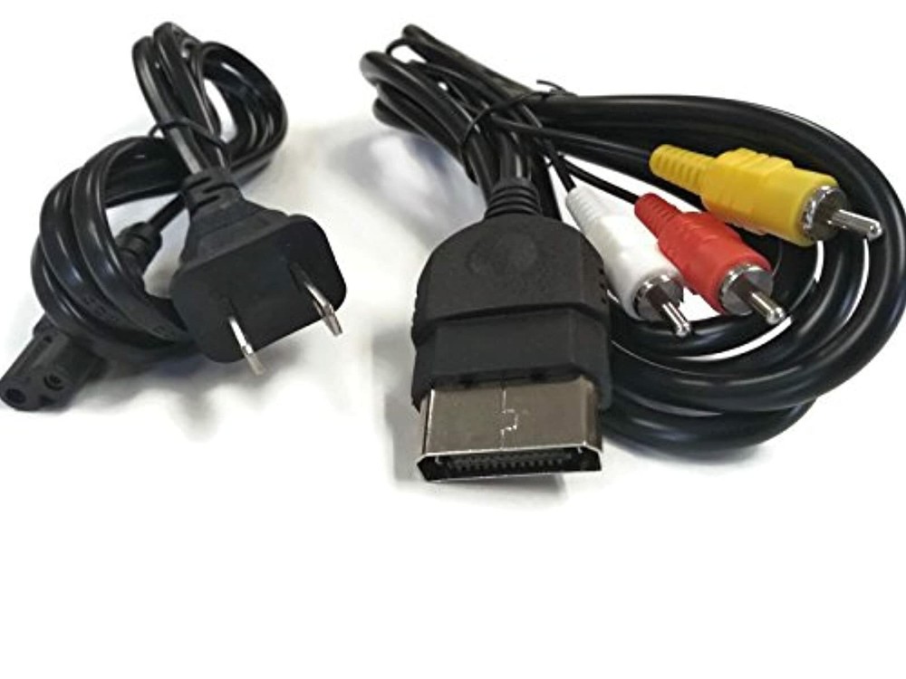 Original Xbox Controller AC Adapter AV Cable Bundle
