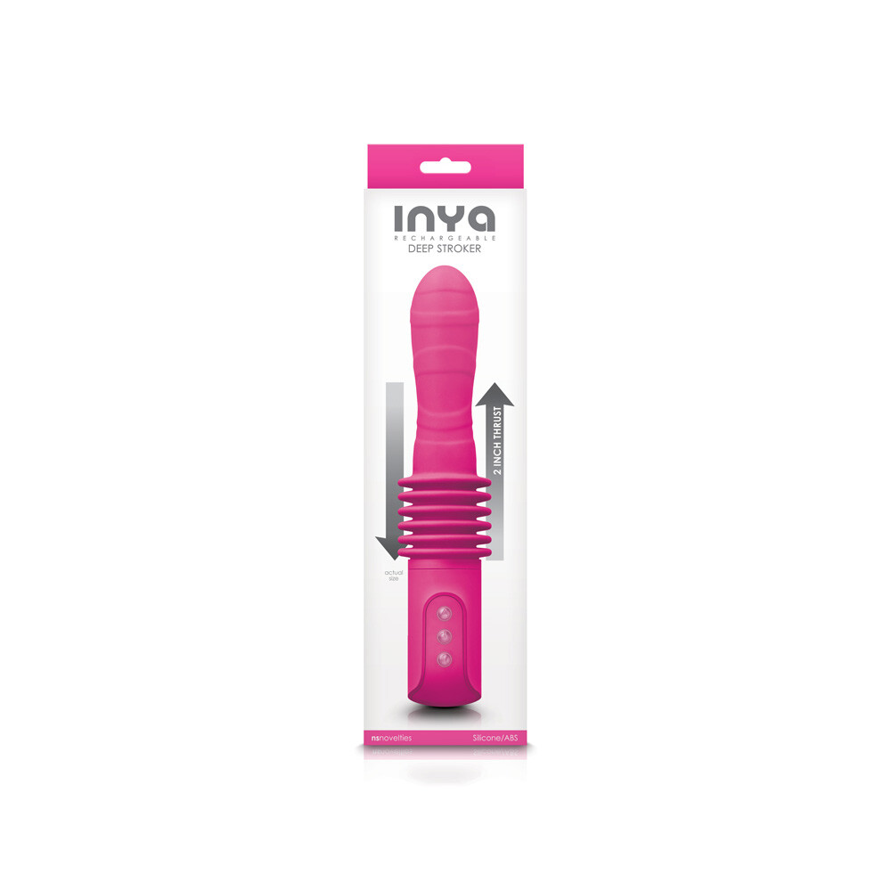Inya Deep Stroker Pink - Thrusting G-Spot Vaginal Rechargeable Vibrator Vibe
