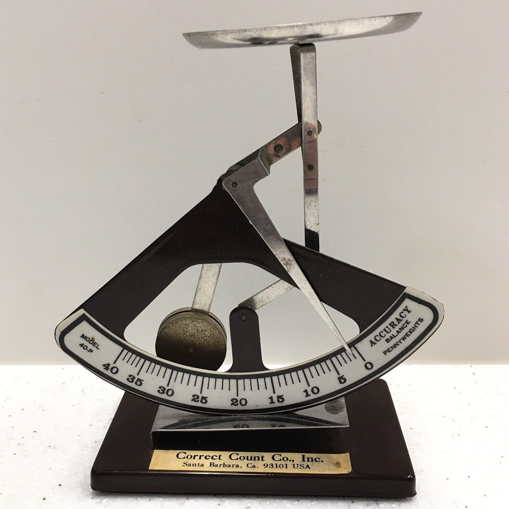 Correct Count Accuracy Balance Pennyweight Pendulum Scale Model 40-P Mechanical