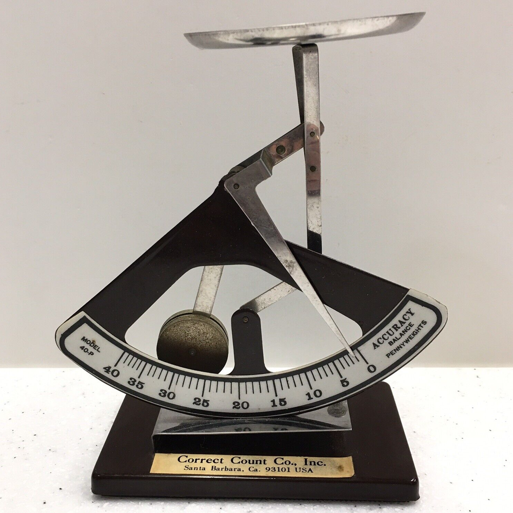 Correct Count Accuracy Balance Pennyweight Pendulum Scale Model 40-P Mechanical
