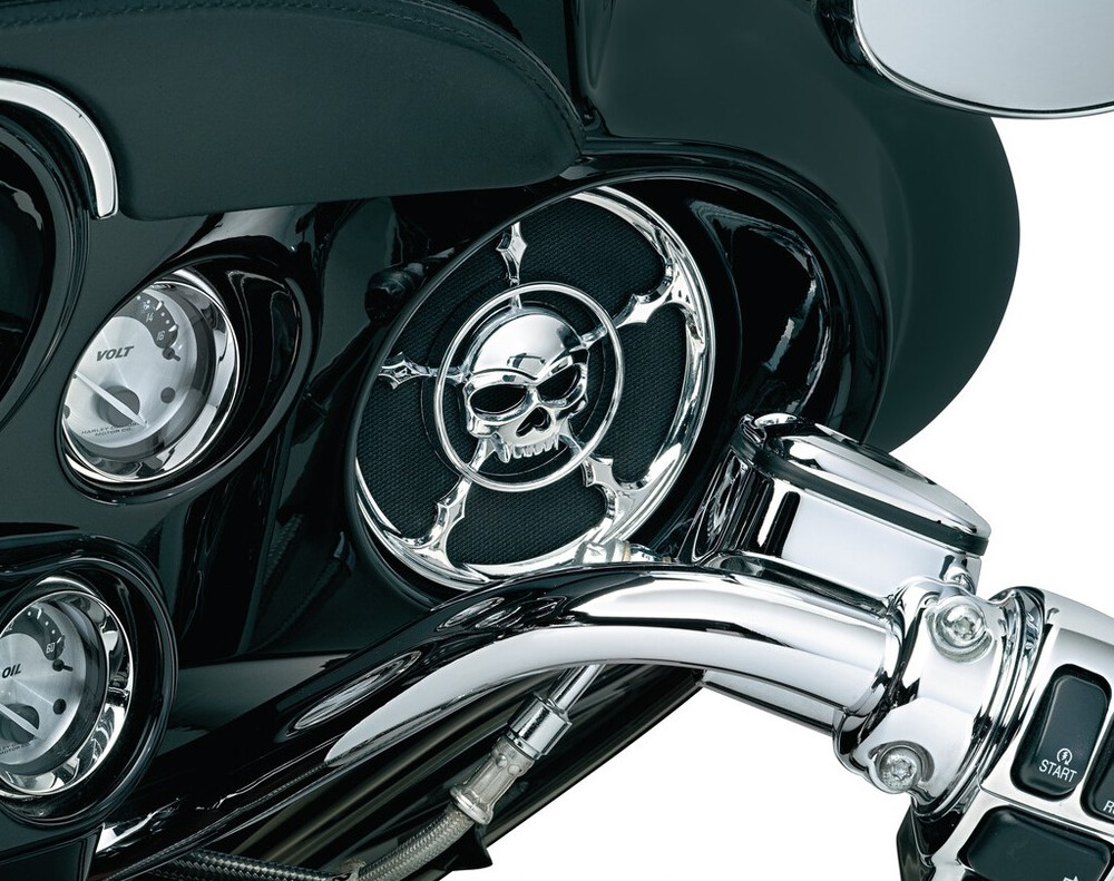 Kuryakyn Front Zombie Chrome Speaker Grills (3787)