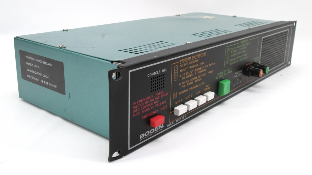 Bogen MCP35A Intercom Console Master Controller/Control Panel #413
