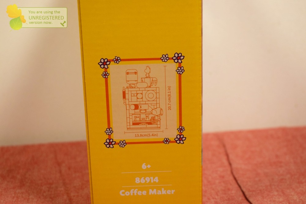 Pantasy Peanuts Snoopy Coffee Maker Retro Buildable Brick Block Set 86914 #
