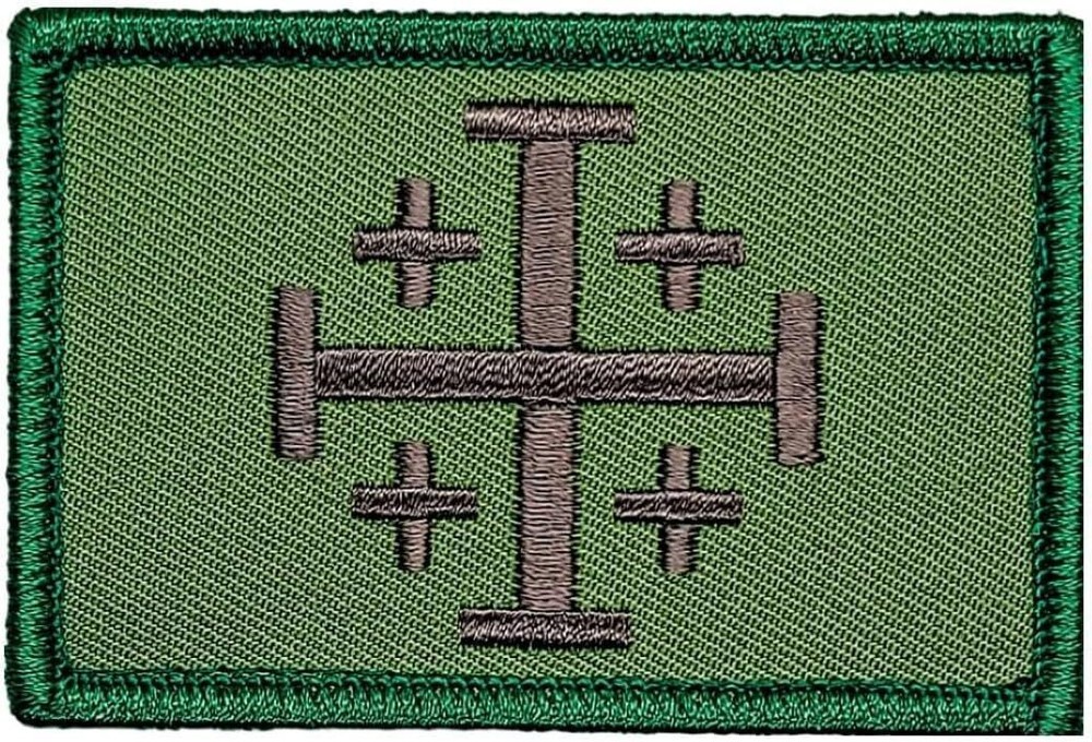 Jerusalem Cross Crusader Infidel Templar Knight Patch |2PC 3" X 2" HOOK BACK