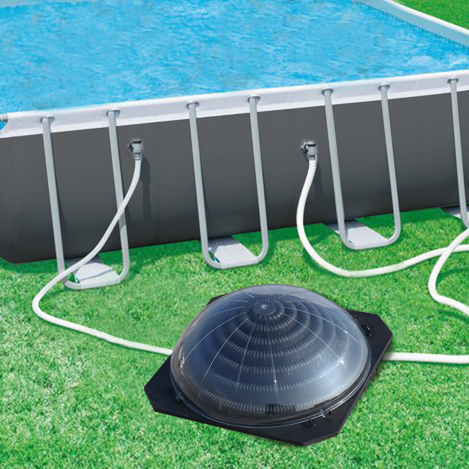 Solar Dome Above Ground Pool Heater Swimming Pools Water Heater with Connector