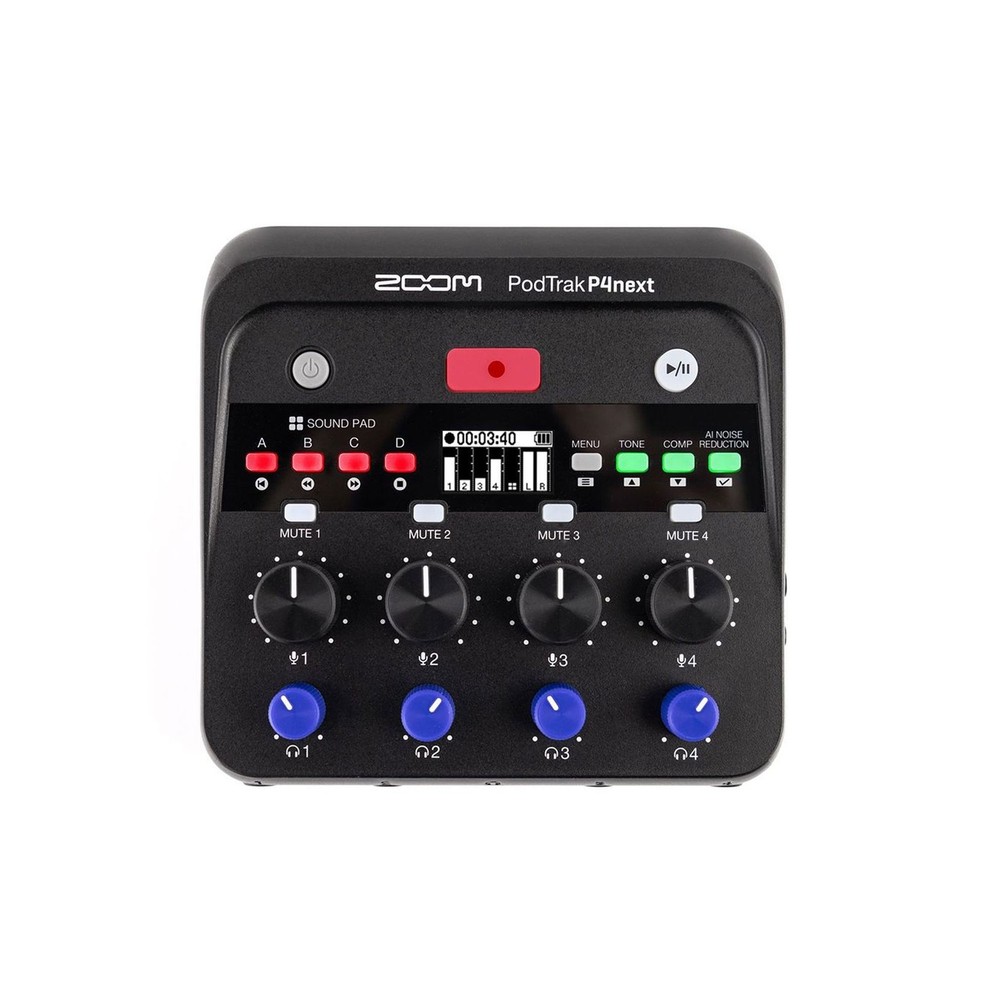 Zoom PodTrak P4next Portable Multitrack Recorder + BTA-2 Bluetooth Adapter