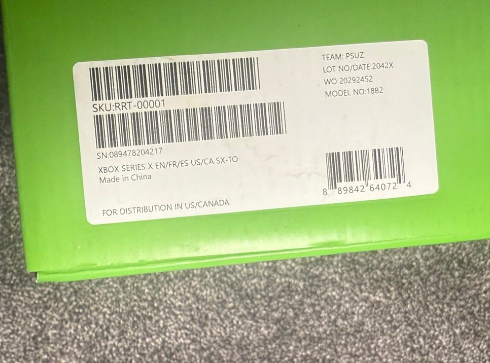 Xbox Series X 1TB SSD Packaging Empty Box With Foam Inserts Only