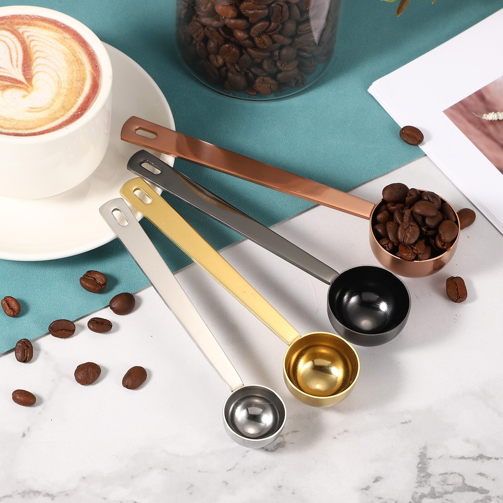 2Pcs Measuring Spoon, 30ml Long Handle Table Scoop Teaspoon, Silver
