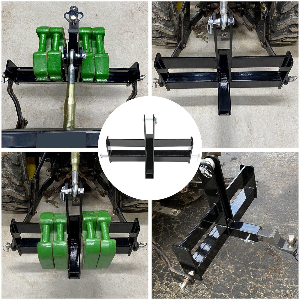 3 Point Quick Hitch Category 1 Tractor Implement Coated Black Hitch System