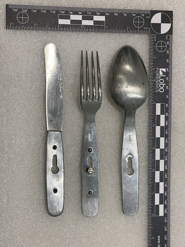 WWII German Three Piece Mess Fork, Spoon & Fork Set