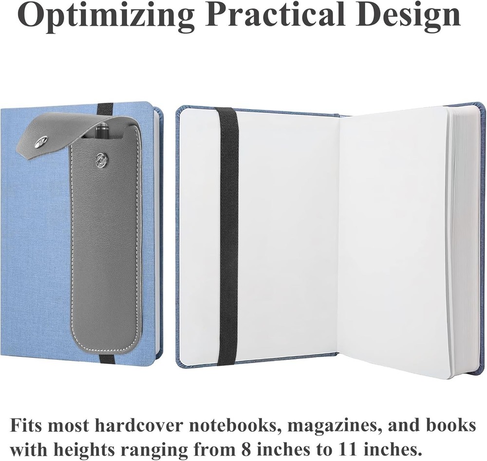 Multi-Functional Grey Pen Holder for Notebooks - Elegant and Practical Design
