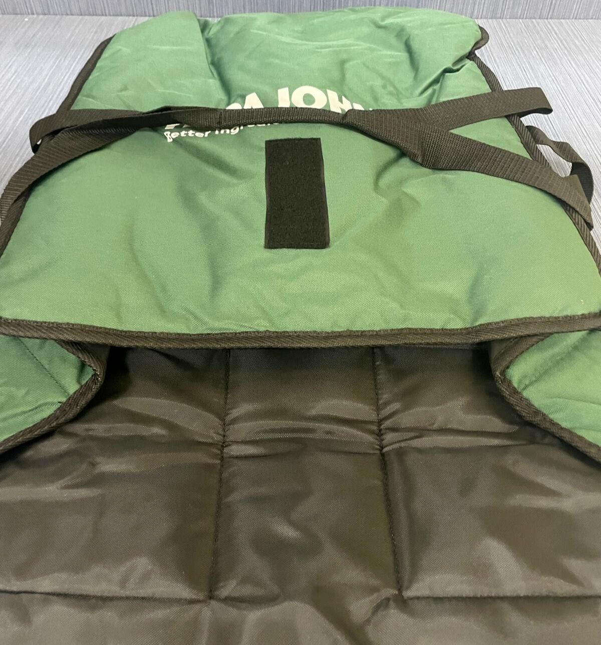 Papa John's Green Large Pizza Delivery Bag Thermally Insulated Door Dash Etc.