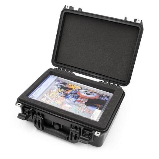16” Waterproof Comic Book Storage Box – Airtight Customizable Case Protects