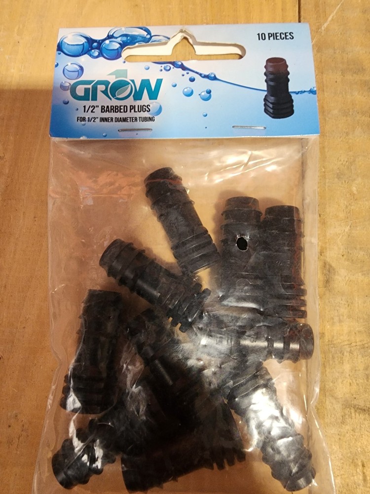 Grow1 Barbed Plug - 1/2" (10 pack)