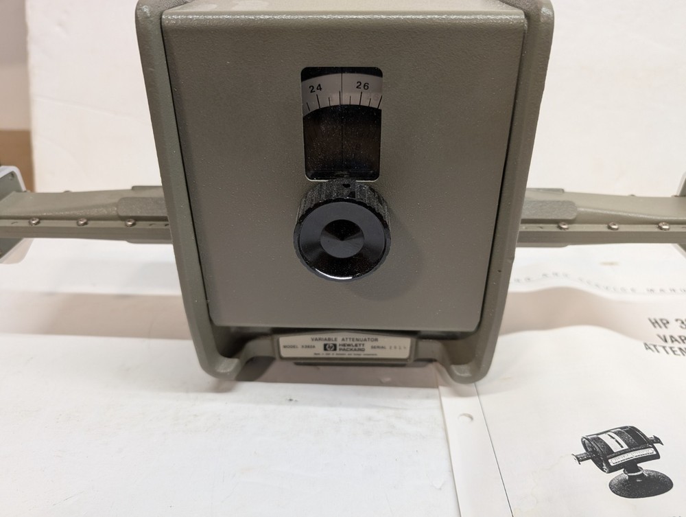 HP Hewlett Packard X382A Variable Attenuator w/ Manual