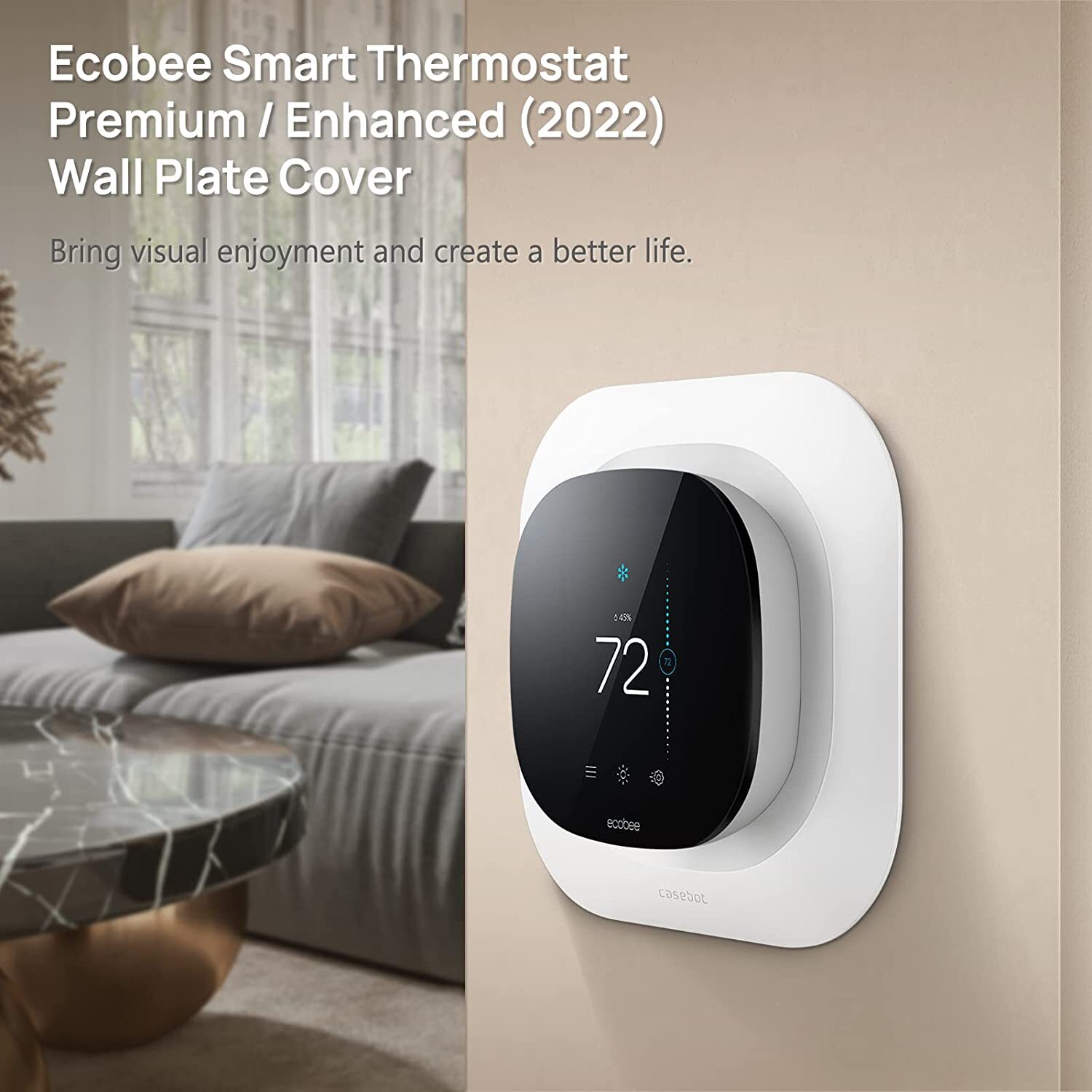 Wall Plate for Ecobee Smart Thermostat Premium/Enhanced 2022 Bracket Mount Cover