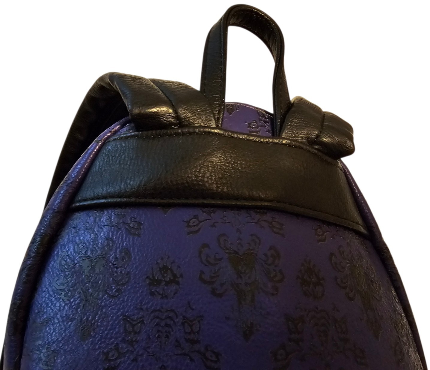 Loungefly Disney Parks Haunted Mansion Purple Wallpaper Mini Backpack ❤️ Logo