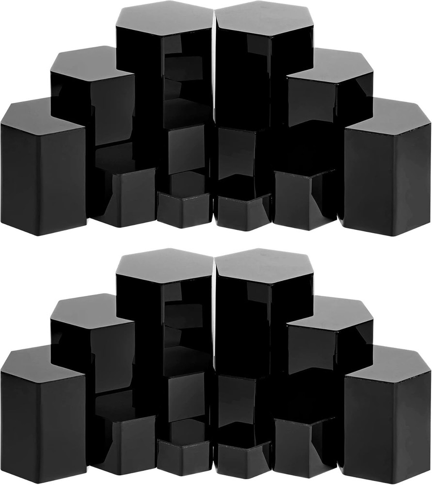 Hexagonal Jewelry Display Risers Hexagonal Market Display Risers Stands Acryl...