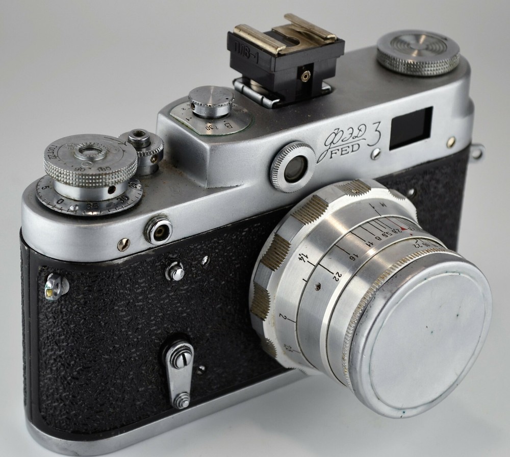 SOVIET USSR "PLV" FLASH SHOE ADAPTER FOR ZENIT CAMERAS FULL SET (2)