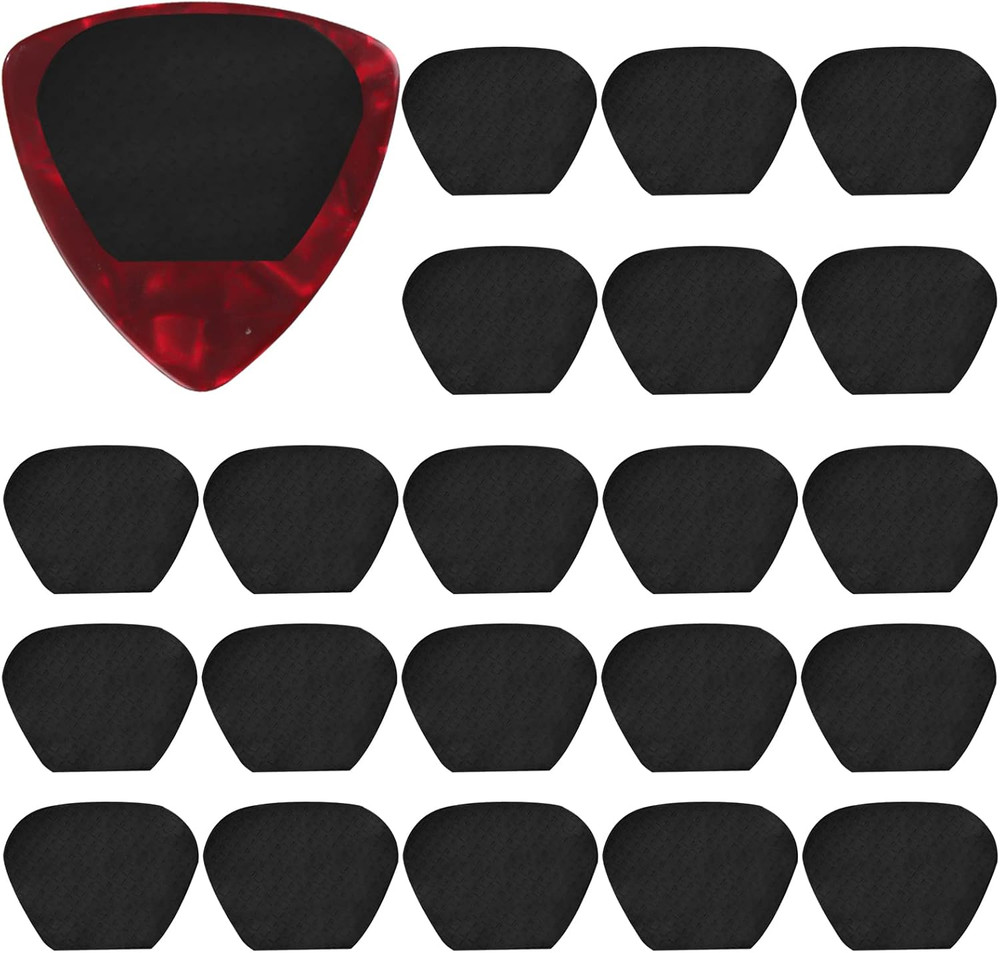 50 Pack Non-Stick Rubber Guitar Pick Holders, Washable Self-Adhesive