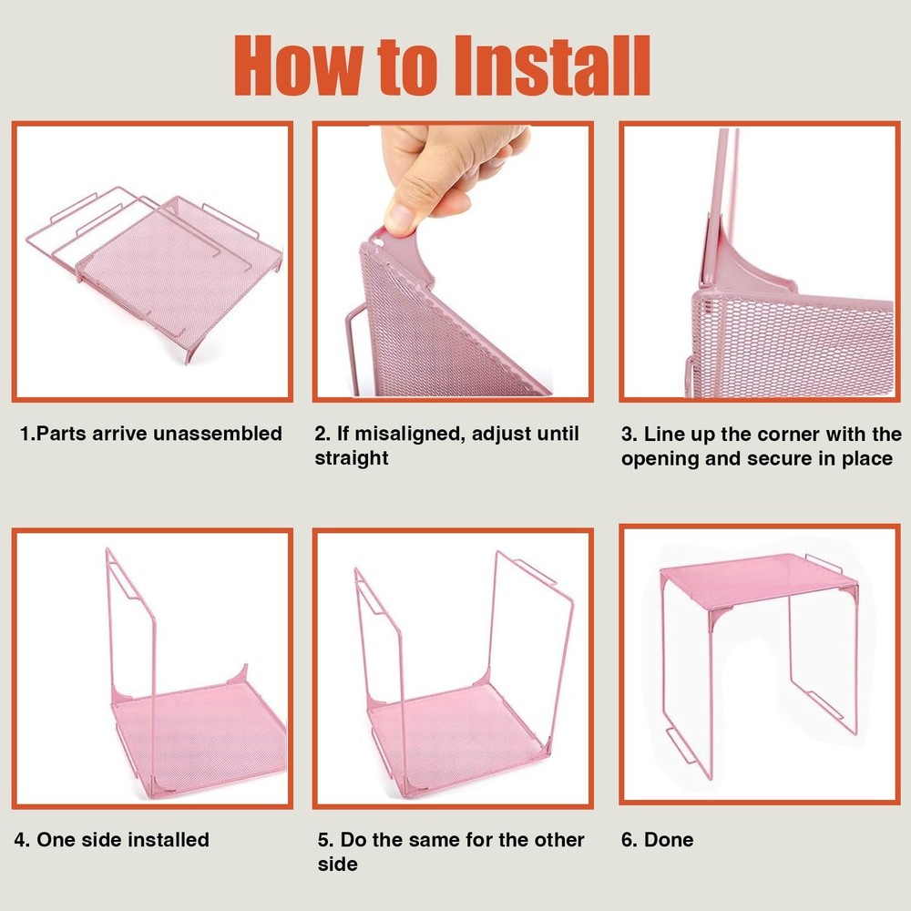 Locker Organizer Shelf Stackable Extra Tall Fits Standard Size School Lockers...